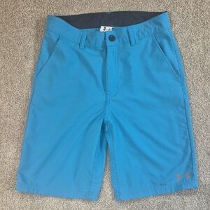 Under Armour Men’s Teal Flat-Front Athletic Shorts